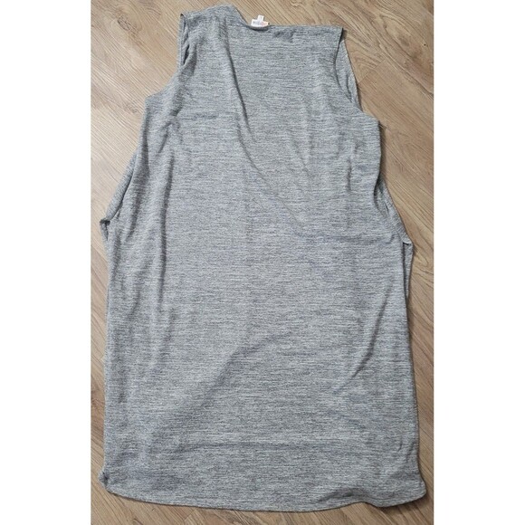 Lularoe Joy duster long vest side slit gray size large - Picture 2 of 4
